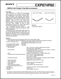 datasheet for CXP874P60 by Sony Semiconductor