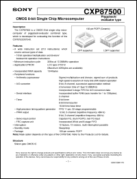 datasheet for CXP87500 by Sony Semiconductor