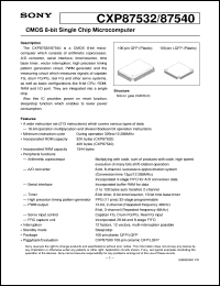 datasheet for CXP87532 by Sony Semiconductor
