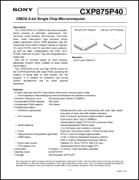 datasheet for CXP875P40 by Sony Semiconductor