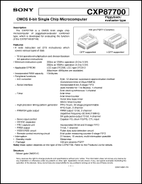 datasheet for CXP87700 by Sony Semiconductor