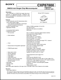 datasheet for CXP87800 by Sony Semiconductor