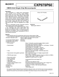 datasheet for CXP878P60 by Sony Semiconductor