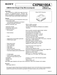 datasheet for CXP88100A by Sony Semiconductor
