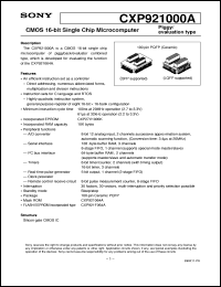 datasheet for CXP921000A by Sony Semiconductor