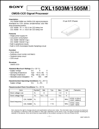 datasheet for CXL1503M by Sony Semiconductor