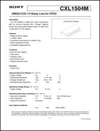 datasheet for CXL1504M by Sony Semiconductor