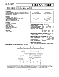datasheet for CXL5505M by Sony Semiconductor