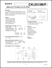 datasheet for CXL5512M by Sony Semiconductor