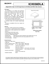datasheet for ICX038DLA by Sony Semiconductor