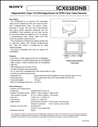 datasheet for ICX038DNB by Sony Semiconductor