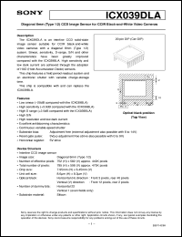 datasheet for ICX039DLA by Sony Semiconductor