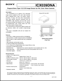 datasheet for ICX039DNA by Sony Semiconductor