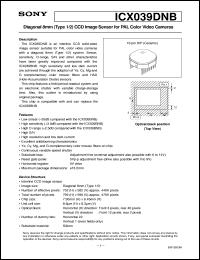 datasheet for ICX039DNB by Sony Semiconductor