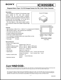 datasheet for ICX055BK by Sony Semiconductor
