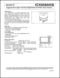 datasheet for ICX058AKB by Sony Semiconductor