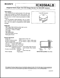 datasheet for ICX058ALB by Sony Semiconductor