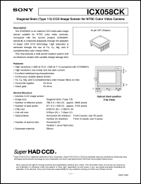 datasheet for ICX058CK by Sony Semiconductor