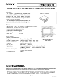 datasheet for ICX058CL by Sony Semiconductor