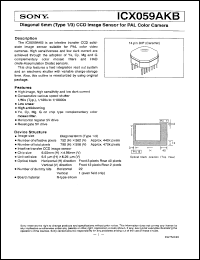 datasheet for ICX059AKB by Sony Semiconductor