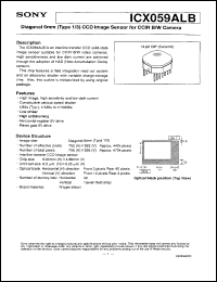 datasheet for ICX059ALB by Sony Semiconductor
