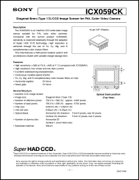 datasheet for ICX059CK by Sony Semiconductor