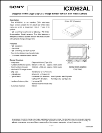 datasheet for ICX062AL by Sony Semiconductor