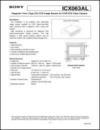datasheet for ICX063AL by Sony Semiconductor