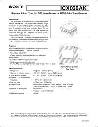 datasheet for ICX068AK by Sony Semiconductor