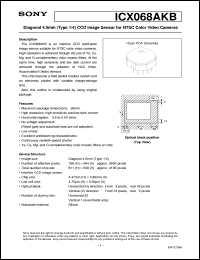 datasheet for ICX068AKB by Sony Semiconductor