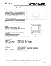 datasheet for ICX069AKB by Sony Semiconductor