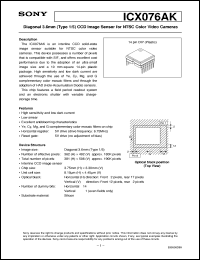 datasheet for ICX076AK by Sony Semiconductor