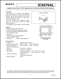 datasheet for ICX076AL by Sony Semiconductor