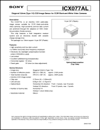 datasheet for ICX077AL by Sony Semiconductor