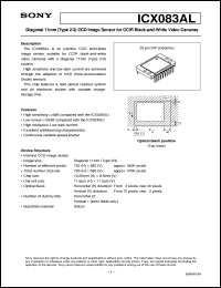 datasheet for ICX083AL by Sony Semiconductor