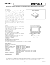 datasheet for ICX084AL by Sony Semiconductor