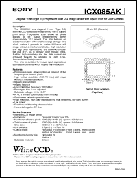 datasheet for ICX085AK by Sony Semiconductor