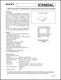 datasheet for ICX085AL by Sony Semiconductor