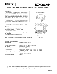 datasheet for ICX086AK by Sony Semiconductor