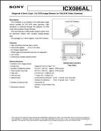 datasheet for ICX086AL by Sony Semiconductor