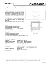 datasheet for ICX087AKB by Sony Semiconductor
