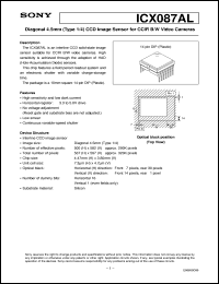 datasheet for ICX087AL by Sony Semiconductor