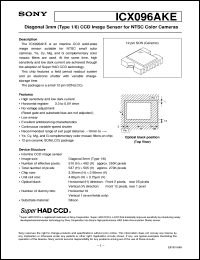 datasheet for ICX096AKE by Sony Semiconductor