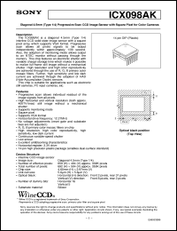datasheet for ICX098AK by Sony Semiconductor
