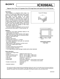 datasheet for ICX098AL by Sony Semiconductor