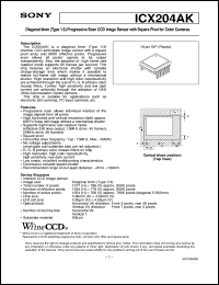 datasheet for ICX204AK by Sony Semiconductor