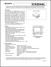 datasheet for ICX204AL by Sony Semiconductor