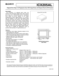 datasheet for ICX205AL by Sony Semiconductor