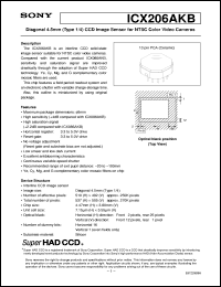 datasheet for ICX206AKB by Sony Semiconductor