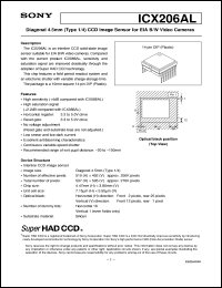 datasheet for ICX206AL by Sony Semiconductor